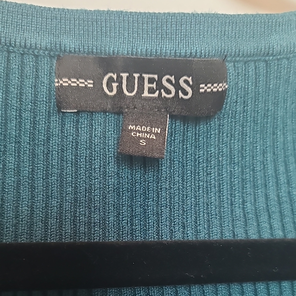 GUESS Green Ribbed Midi Dress - Picture 5 of 10